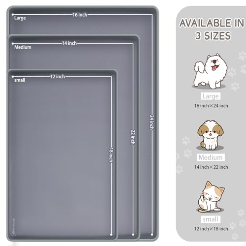Silicone Cat & Dog Food Mat for Floors Waterproof