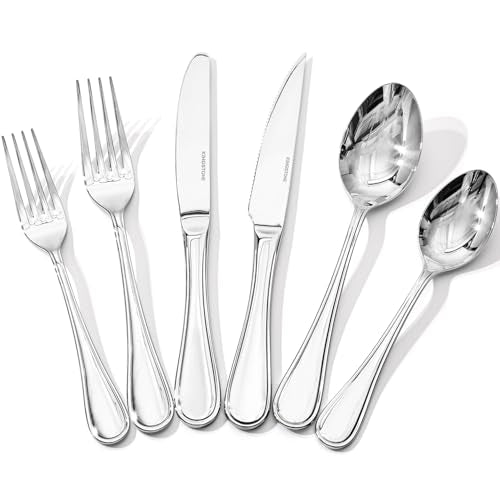 24 Piece Silverware Set for 4 with Steak Knives (24 Count)
