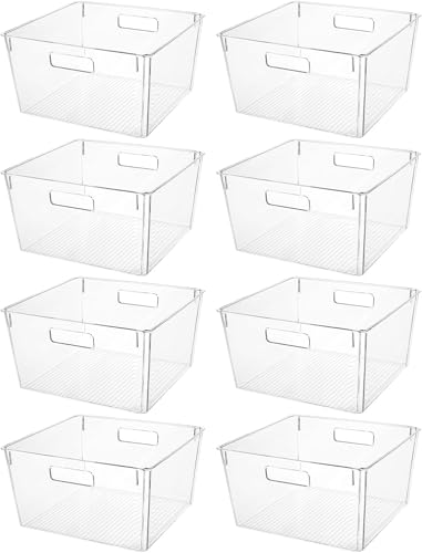 Clear Extra Large Plastic Storage Bins (8 Count)