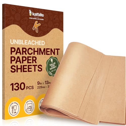 9x13 Inch Parchment Paper Sheets 130PCS (130 Count)