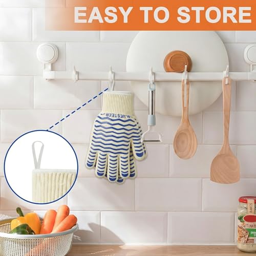 Oven Gloves 932°F Heat Resistant Oven Mitts with Fingers (9.6 Ounce)