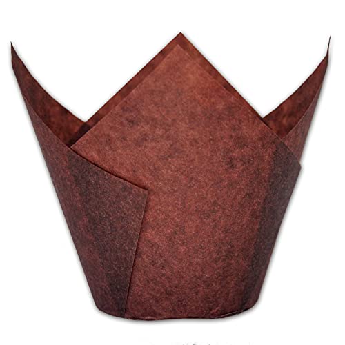 Jumbo Extra Large size Brown Tulip Baking Cups 2 (130 Count)