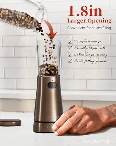 Electric Salt and Pepper Grinder Set with Storage Base (2 Count)