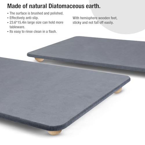 Large Stone Dish Drying Mat for Kitchen Counter