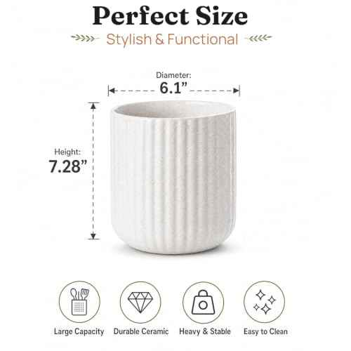 Large Ceramic Utensil Holder