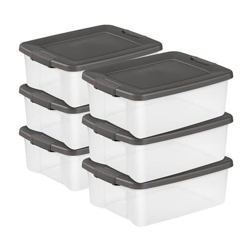 ShelfTote Clear Plastic Storage Bins (6 Count)
