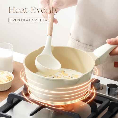 Ceramic Nonstick Saucepan with Lid (2 Count)