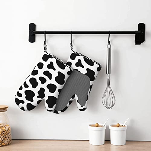 Cow Print Oven Mitts and Pot Holders Sets of 2