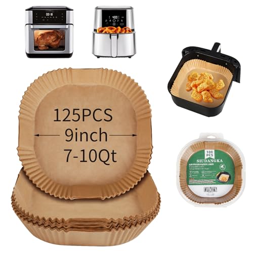 125Pcs Large Air Fryer Liners Disposable for Chefman 8Qt Family Air Fryer (125 Count)