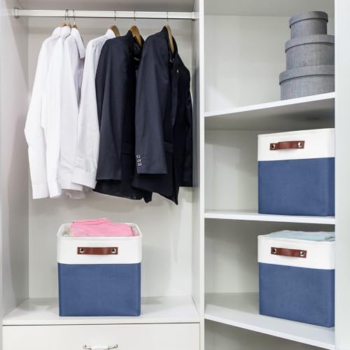 Collapsible Fabric Storage Cubes 11x11 Cube Storage Bins (4 Count)