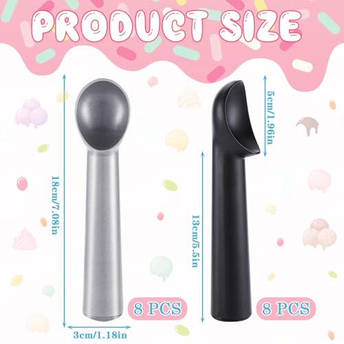 16 Pcs Ice Cream Scoop Set (16 Count)