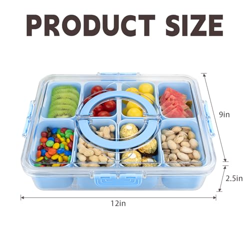 Divided Serving Tray with Lid and Handle (2 Count)