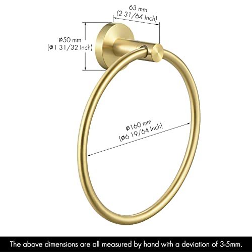 Brushed Gold Towel Ring