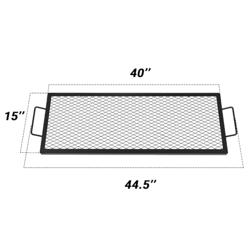 Heavy Duty Rectangular Fire Pit Grill Grate with X
