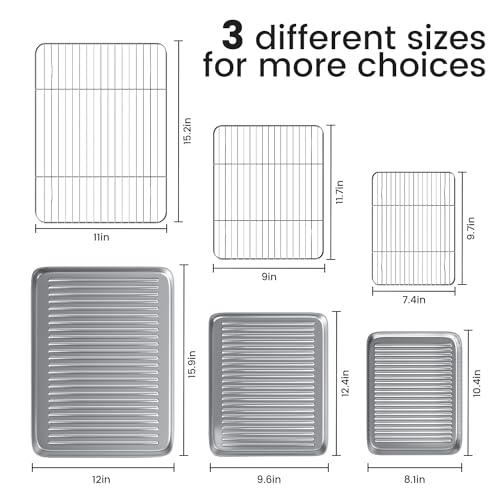 Baking Sheet with Cooling Wire Rack Set