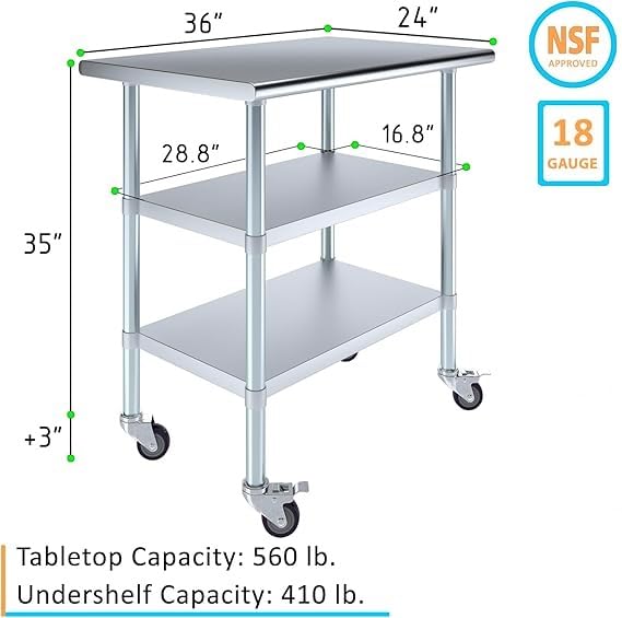 36x24 Heavy Duty Work Table