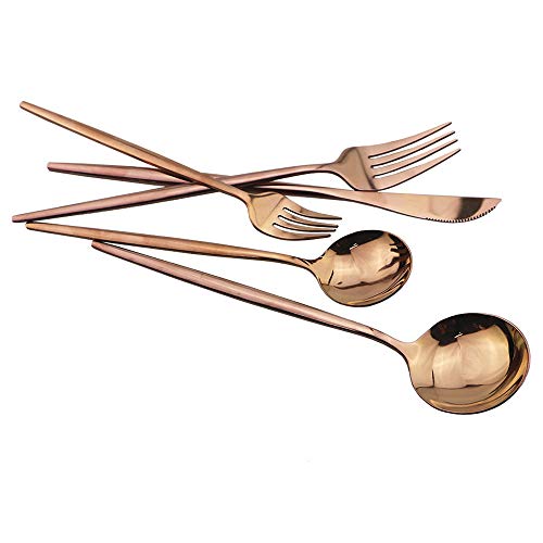 Rose Gold Silverware Set (4 Count)