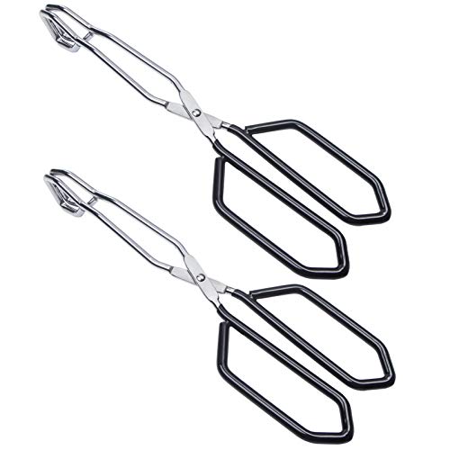 Stainless Steel Scissor Tongs Heavy Duty Cooking Tongs with Soft Handles