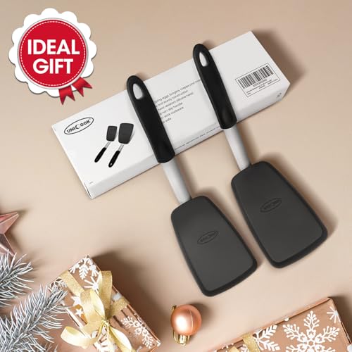 2 Pieces Flexible Silicone Spatula Set for Kitchen Use (2 Count)