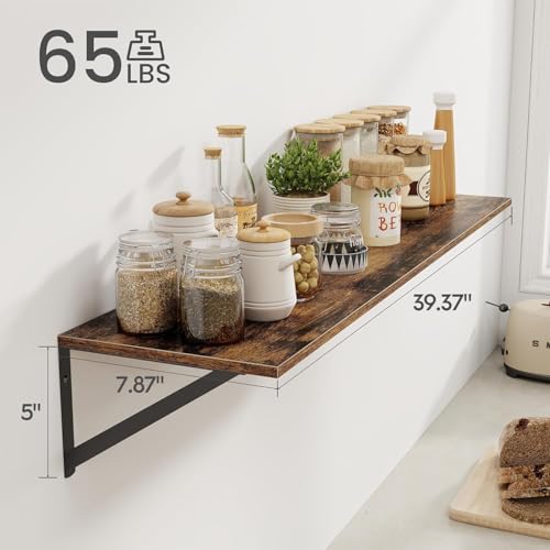 Deep Floating Shelves for Wall (2 Count)