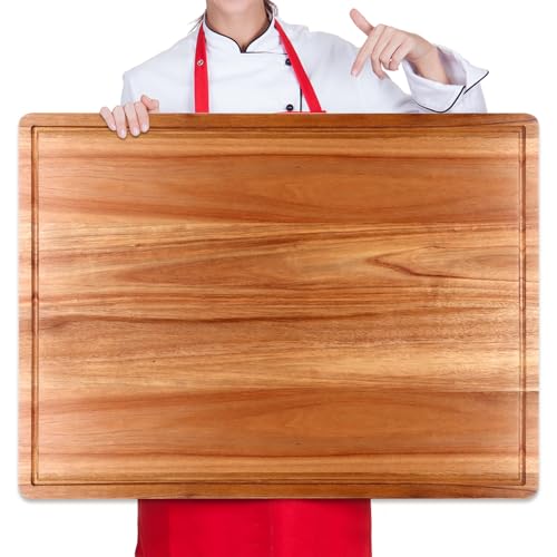 20" XL Extra Large Wood Cutting Boards for Kitchen Acacia Charcuterie Board