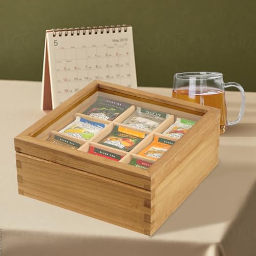 Wood Tea Bag Organizer