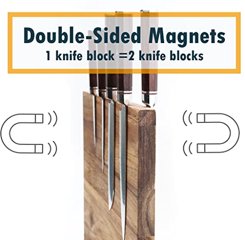 Magnetic Knife Block Knives Display Stable Board Holder Rack Magnetic Stands with Strong Enhanced Magnets on Both Sides Anti