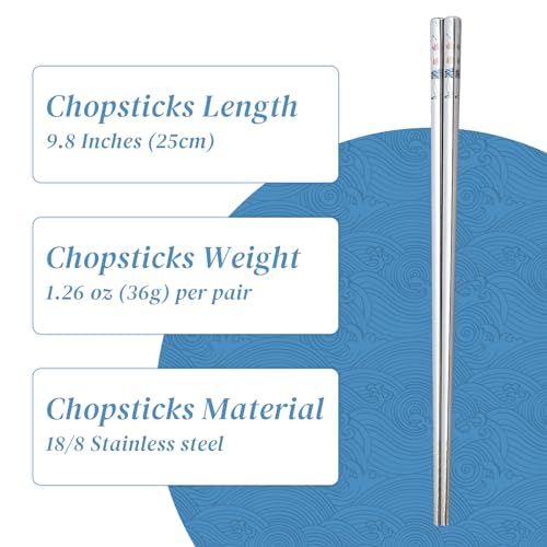 Stainless Steel Chopstick Gift Set (4 Count)