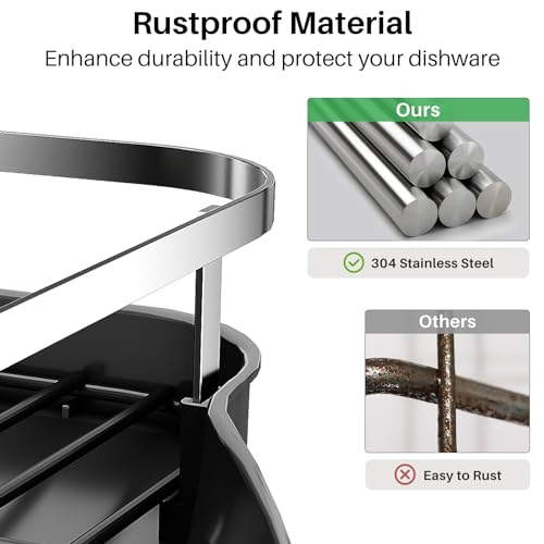 Expandable Dish Drying Rack for Kitchen Counter