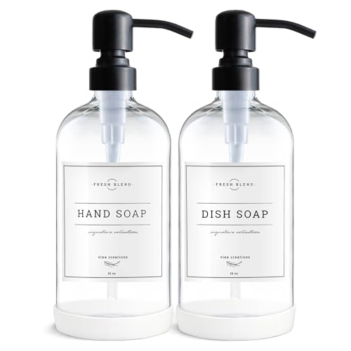 Clear Glass Soap Dispenser (2 Count)