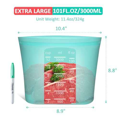 Reusable Food Storage Bags Extra Large (4 Count)
