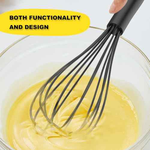 Silicone Whisk 10" Kitchen Whisk for Cooking