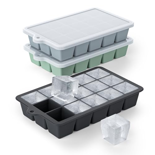 Silicone Ice Cube Tray 3 Pack (3 Count)