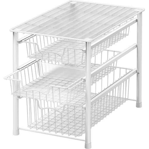 Stackable 3 Tier Sliding Basket Organizer Drawer