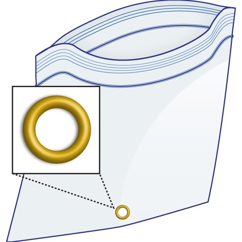 GPI 3.5" x 6" Reclosable Zip Bags with Bottom Hang (100 Count)