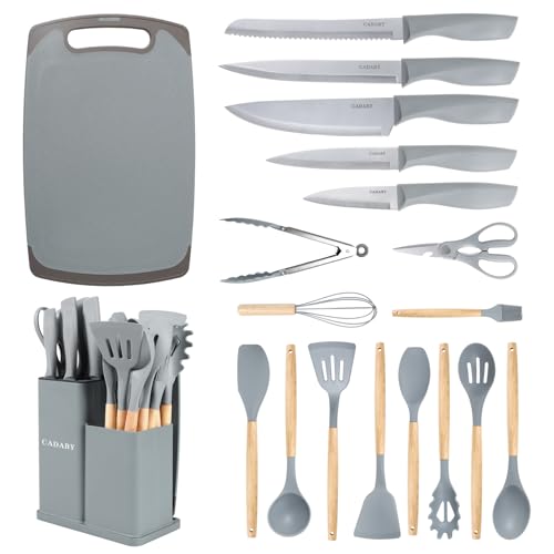 19PCS Gray Kitchen Cooking Utensils Set Kitchen Tools Set (19 Count)