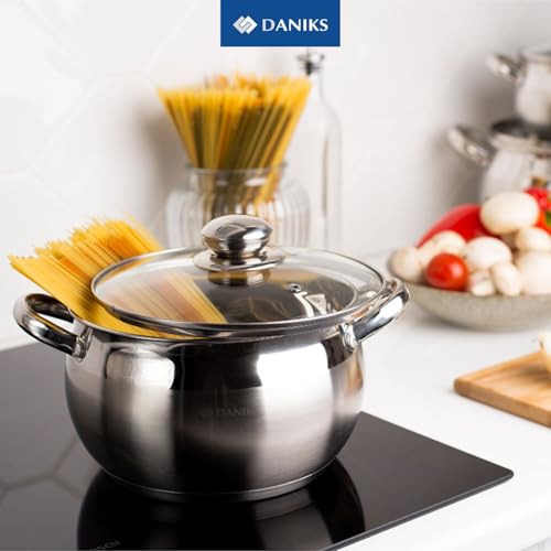 Classic 6.5 Quart Stainless Steel Stock Pot with Glass Lid