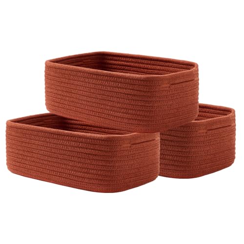 Small Woven Storage Basket for Organizing (3 Count)