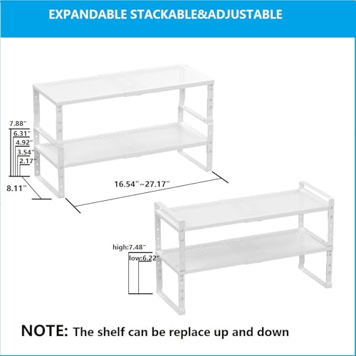 Expandable Adjustable & Stackable Spice Rack (2 Count)