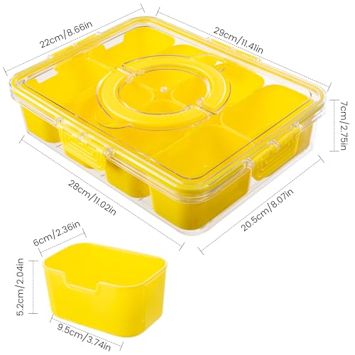 Divided Serving Tray with Lid and Handle