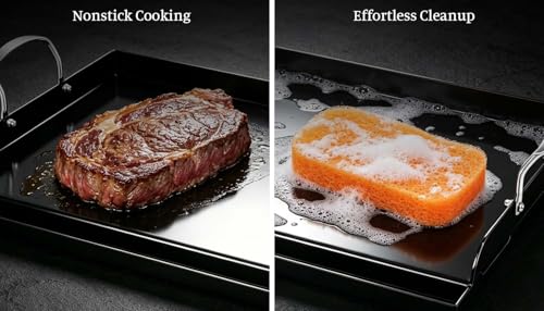 Updated 25" x 16" Cast Iron Griddle for Gas Grill