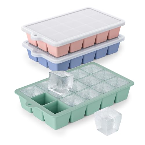 Silicone Ice Cube Tray 3 Pack (3 Count)
