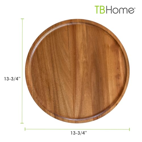 Acacia Wood Lazy Susan Organizer Kitchen Turntable for Cabinet