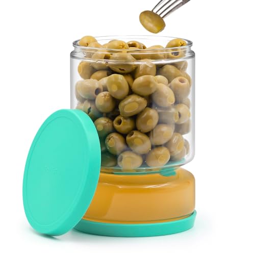 Glass Pickle Container with Strainer