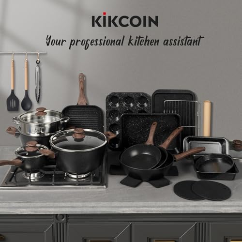 Pots and Pans Set Non Stick 31 Piece Kitchen Nonstick Cooking Cookware Sets with Grill Pan Saucepan Baking Sheet Utensil