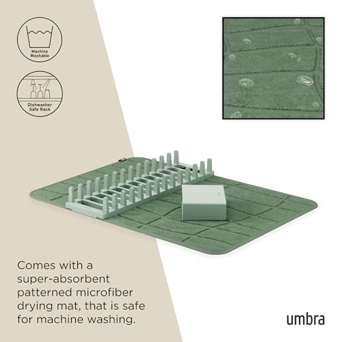 Udry Dish Drying Rack with Microfiber Mat