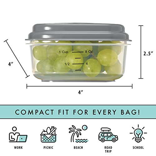 Small Plastic Containers With Lids 8 oz (6 Count)