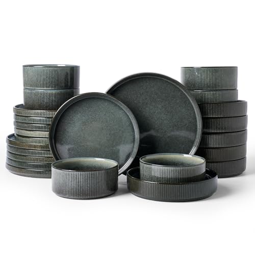 Star Stoneware Dinnerware Sets with Pasta Bowls (24 Count)
