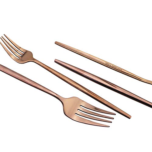 Rose Gold Silverware Set (6 Count)