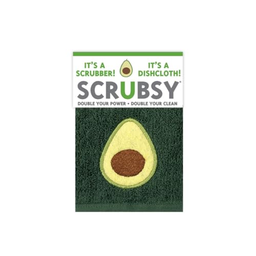 MÜkitchen SCRUBSY 100% Cotton Kitchen Dish Cloth with Built in Scrubber